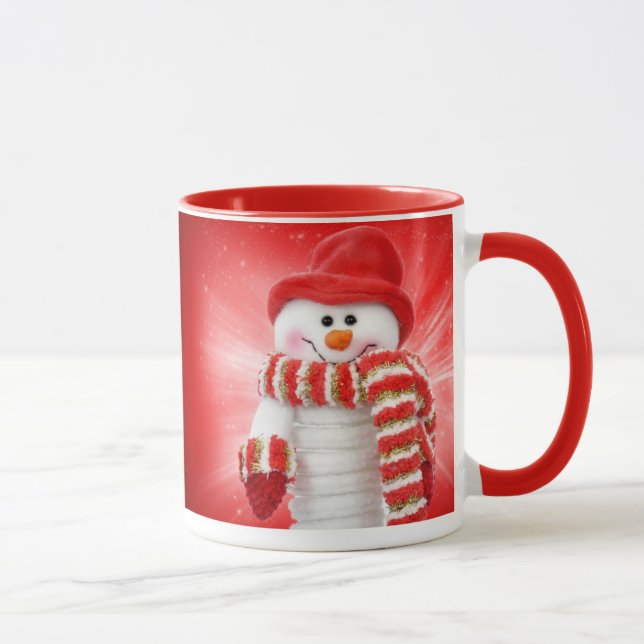 Caneca boneco de neve de sorriso (Direita)