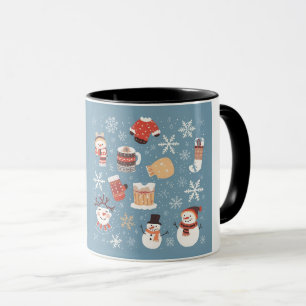 Caneca Boneco de Neve Fofo & Vibrações de Chocolate Quent