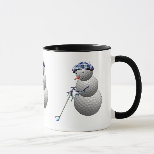 Caneca boneco de neve golfing, boneco de neve golfing, (Direita)