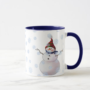 Caneca BONECO DE NEVE, LENÇO & BONÉ de MEIA por SHARON