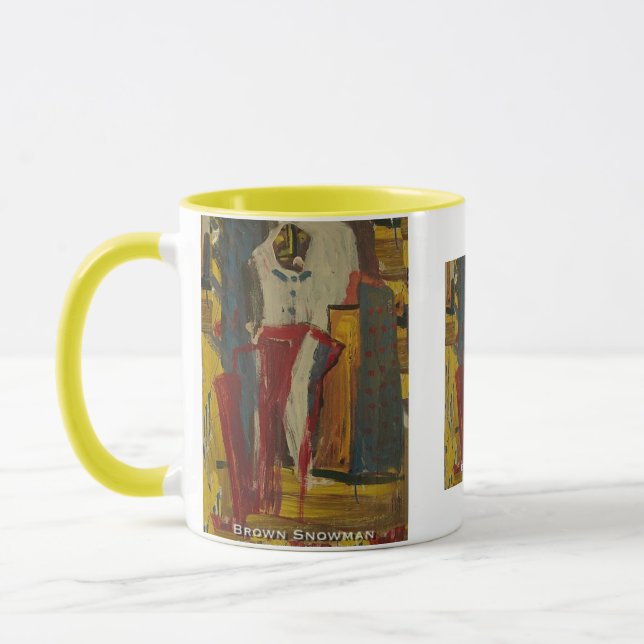 Caneca boneco de neve marrom (Esquerda)