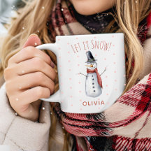 Boneco de Neve Personalizado Aquarela Rústica Deix