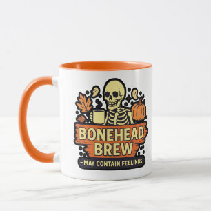 Caneca Bonehead Brew Mug - Pode Conter Sentimentos