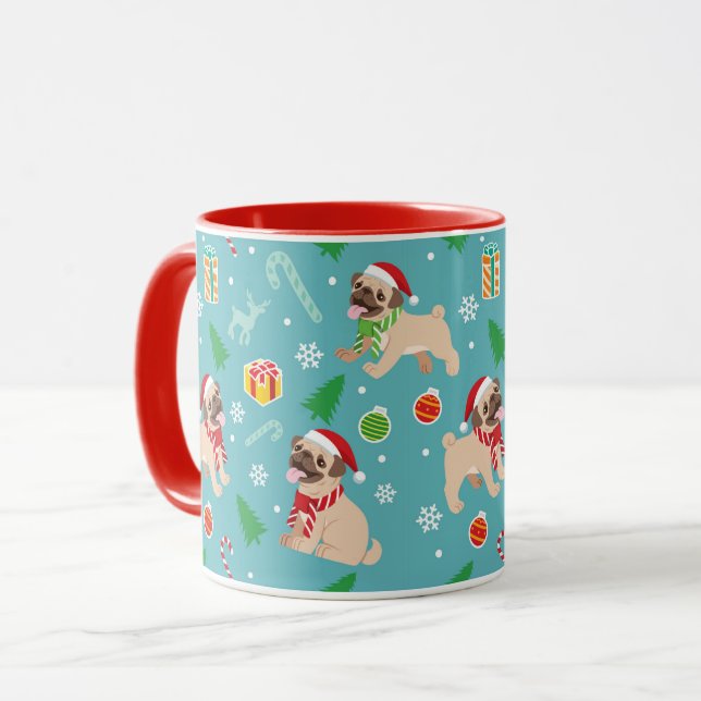 Caneca Bonita Cama de Natal (Frente Esquerda)
