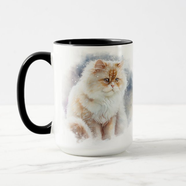 CANECA BONITA COR DA ÁGUA FLUFFY ANGORA CAT (Esquerda)