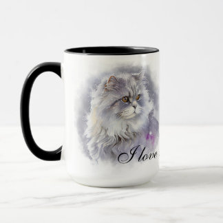 CANECA BONITA COR DA ÁGUA FLUFFY ANGORA CAT