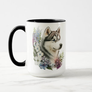 CANECA BONITA COR DA ÁGUA SIBERIAN HUSKY DOG