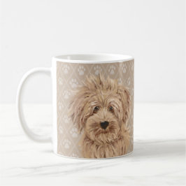 Caneca bonita das pinturas do cão de Labradoodle