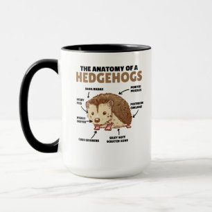 Caneca Bonita Explicação De Hedgehog Anatomia De Hedgehog