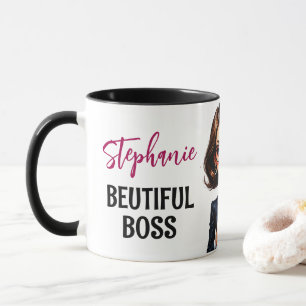 Caneca Bonita Lady Boss com citação