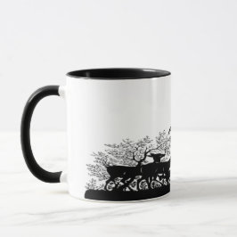 Caneca Bonita Mulher Seguida de uma Silhueta Infantil