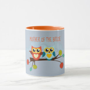 Caneca Bonita OWLS Pensou Casamento Laranja Azul