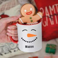 Bonita Snowman Hot Cocoa Mug para Crianças