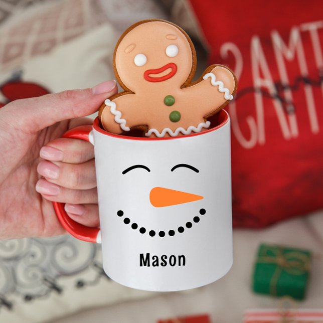 Caneca Bonita Snowman Hot Cocoa Mug para Crianças (Criador carregado)