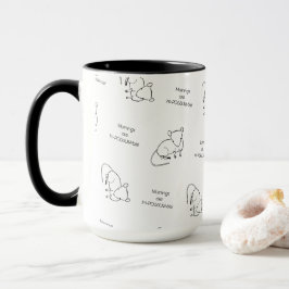 Caneca Bonita taça De Café, Preta E Branca, Desenhada À M