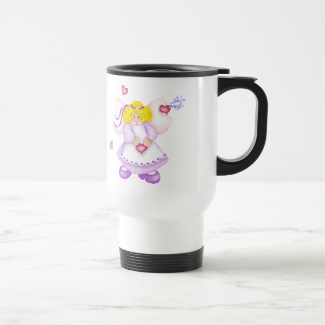 Caneca bonito 1 dos corações do anjo (Direita)