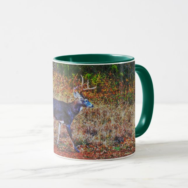 Caneca Bonito Buck Walking Deer Art Mug (Frente Esquerda)