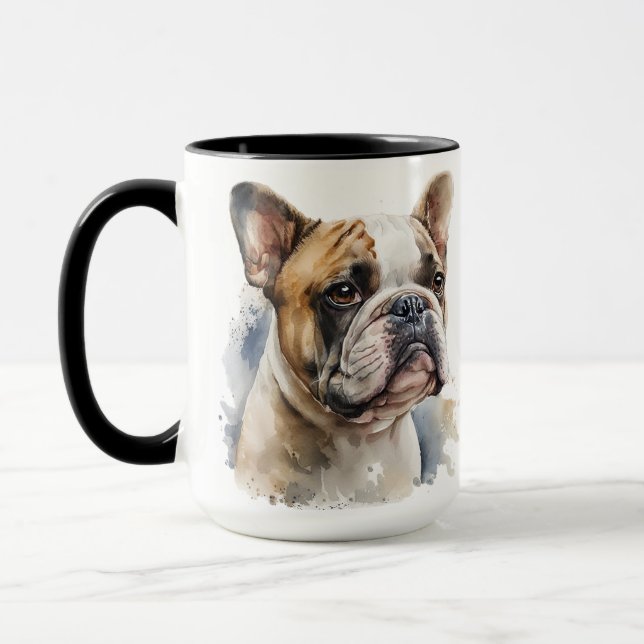 CANECA BONITO CACHORRO FRANCÊS DE COR DA ÁGUA (Esquerda)