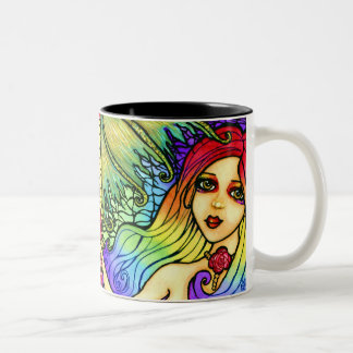 Caneca bonito da fantasia da sereia cor-de-rosa