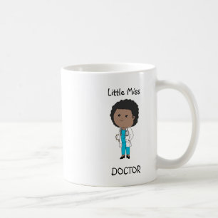 Caneca bonito da senhora doutor afro-americano