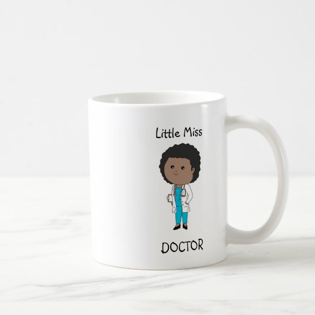 Caneca bonito da senhora doutor afro-americano (Direita)