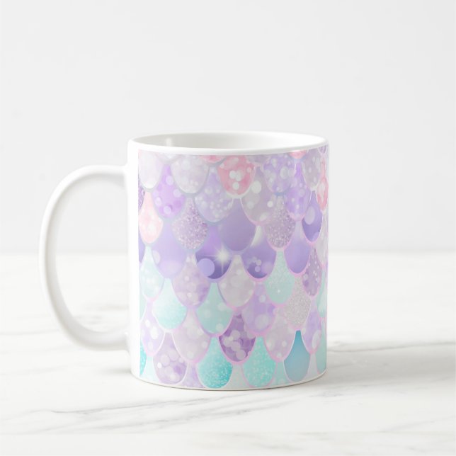 Caneca bonito da sereia das meninas, rosa Pastel, (Esquerda)