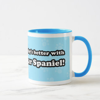 Caneca bonito de cocker spaniel dos desenhos