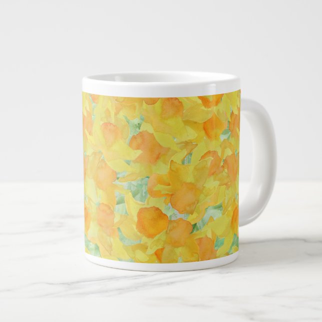 Caneca bonito de tamanho grande, Ouro amarelo Daff (Frente Esquerda)