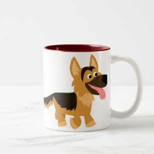 Caneca bonito do cão de german shepherd dos