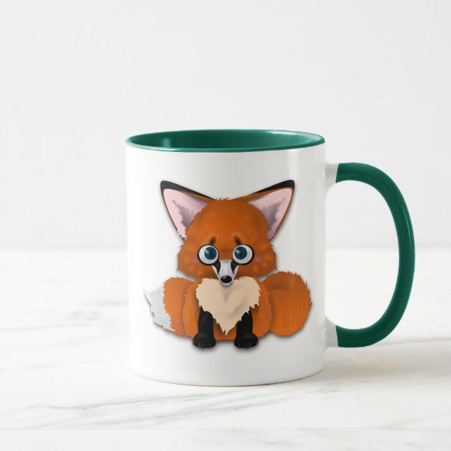 Caneca bonito do Fox do bebê (Direita)
