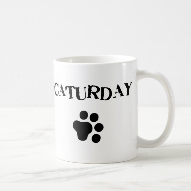 Caneca bonito do gato de Caturday (Direita)