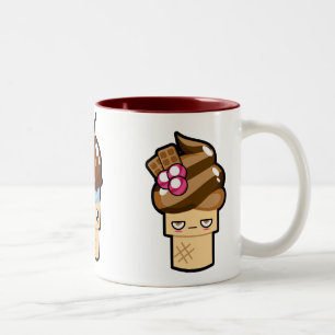 Caneca bonito dos cones do sorvete de Kawaii
