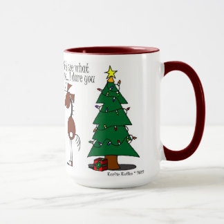 Caneca bonito dos desenhos animados do cavalo do