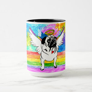 Caneca bonito e colorida do Pug