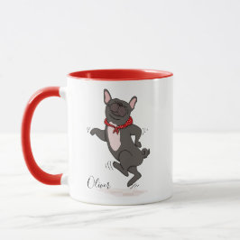 Caneca bonito e engraçada do buldogue francês