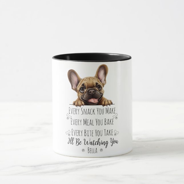 Caneca Bonito e engraçado Buldogue Francês (Centro)