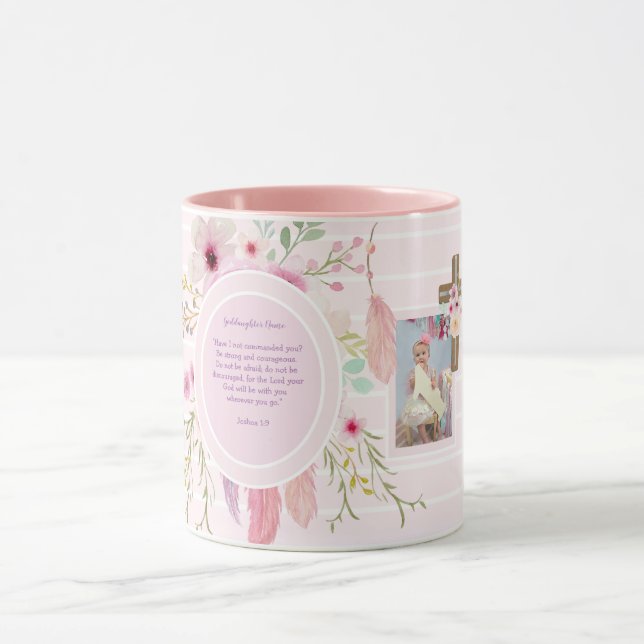 Caneca Bonito Godchild Motivational Words PHOTO Gift (Centro)