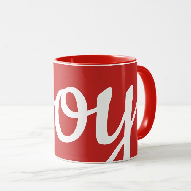 Caneca bonito inscrição JOY | (Frente Esquerda)