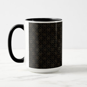 CANECA BONITO LINHAS PRETAS E DOURADAS DE NÓS CELTICOS