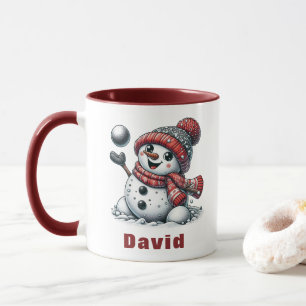 Caneca Bonito Neve de Natal Personalizado