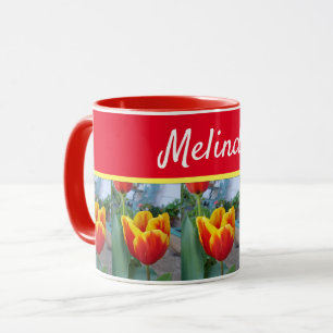 Caneca Bonito Pastel Floral, Tulip Rosa, Mulheres De Abel