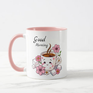 Caneca Bonito personalizado bom dia Café Kawaii Cute