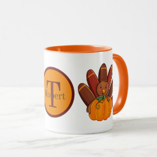 Caneca Bonito peru Feriado de Ação de Graças adiciona
