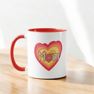Caneca Bonito presente colorido para a mãe   Dia das Mães