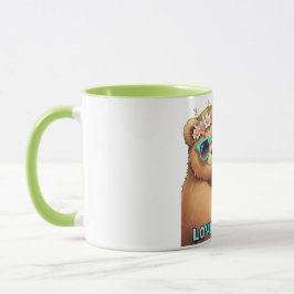 Caneca Bonito Urso Abraço Te Ama Dia de as mães Mãe