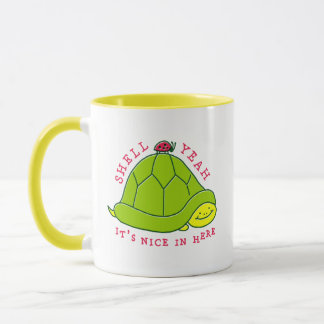Caneca bonito yeah Introverted da tartaruga de