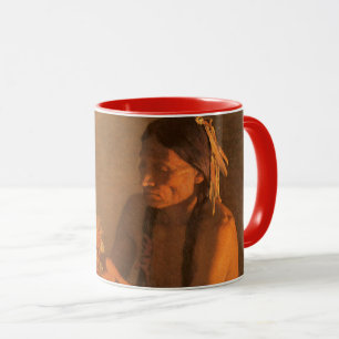 Caneca Bonnet de Guerra Antiga por Joseph Henry Sharp