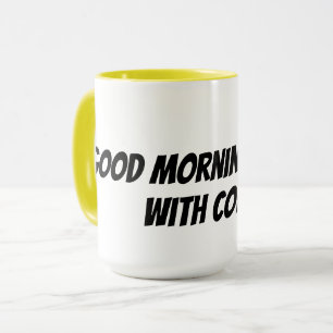 Caneca bons dias começam com café