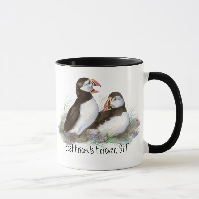 Caneca Bons Puffins, Melhores Amigos Para Sempre, BFF, Av (Direita)