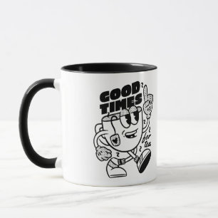 Caneca Bons tempos para o chá Lover de chá retrô minima